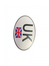 Small Oval UK & Union Jack Sticker - 100 x 65mm Car Van Travel AA446 
