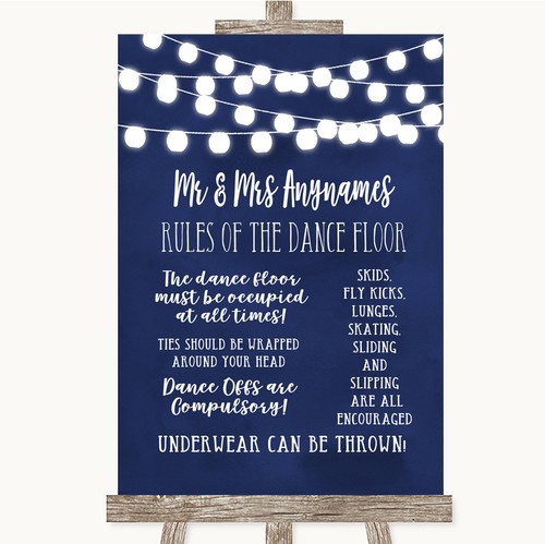 Navy blue watercolour lights - navy,