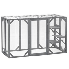 PawHut 71"Wooden Cat House