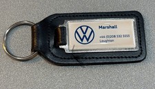 GENUINE VOLKSWAGEN MAIN DEALER CAR KEY FOB KEY RING BLACK MARSHALL LOUGHTON