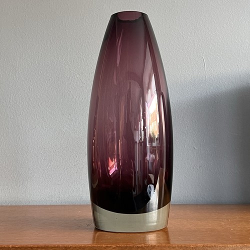 Vintage amethyst glass vase - vintage,