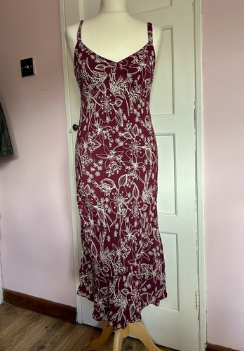 Mauve purple floral midi dress - mauve,