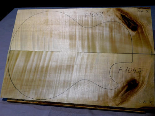 Flame maple carved top - flame, for