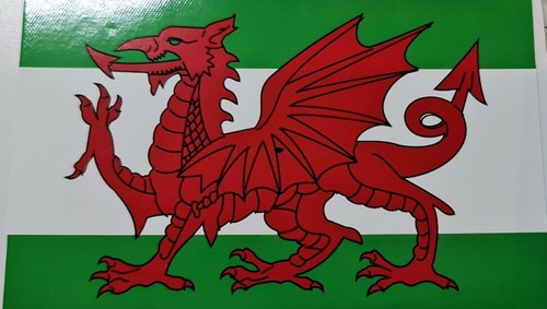 Welsh flag sticker european - flag,