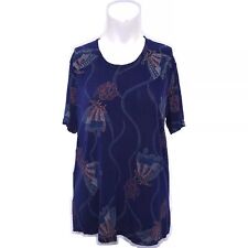 Stephen Y top womens P2P 20 blue Acetate