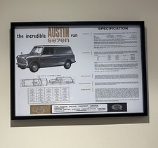 BMC Austin Seven Se7en Mini 1/4 Ton Van Early Mk1 Garage Man Cave WallArt Poster