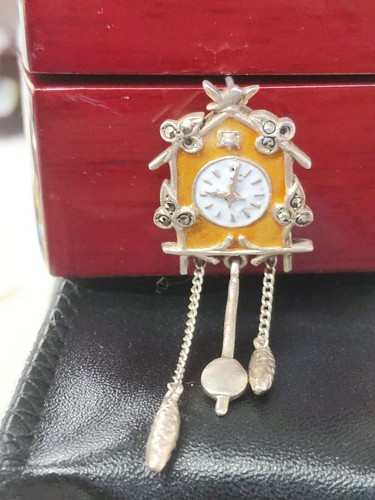 Vintage silver enamel - ,