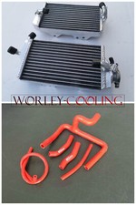 Aluminum radiator + Red Silicone Y hose for Honda CR250R 2000 2001 00 01 new