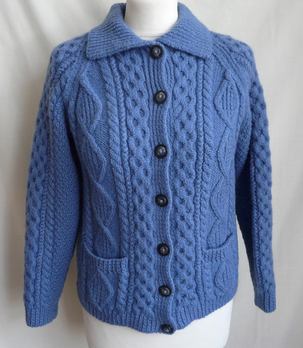 Hand knit mid blue - knit,