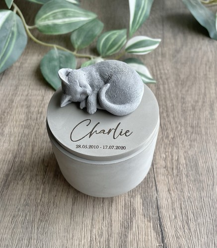 Personalised cat urn - personalised,