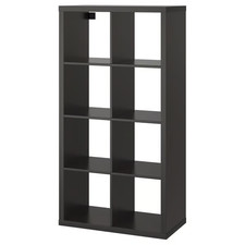 IKEA Bookcase Storage Display  Rack Shelving Unit Black Brown Kallax 77x147