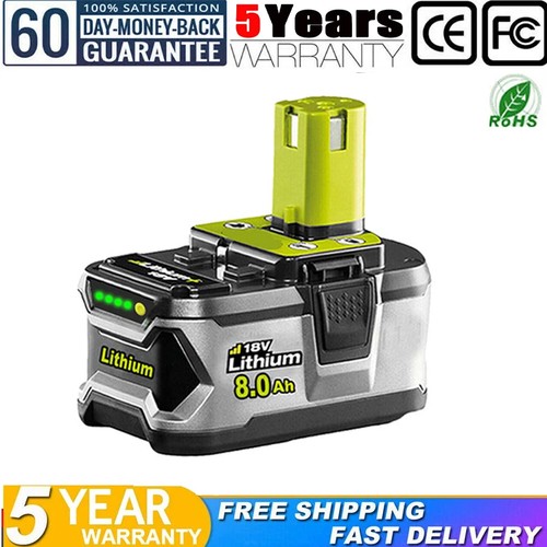 18v 0ah for genuine - 8.0ah, ryobi