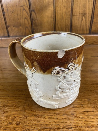 Large antique c19th - large, glaze