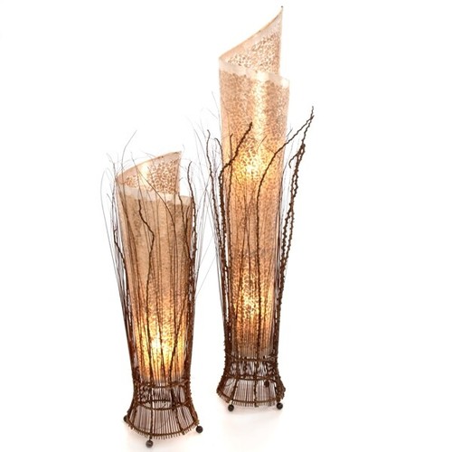 Twig floor lamp handmade fair - twig,