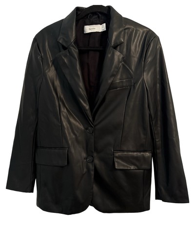 Bershka faux leather black - bershka,