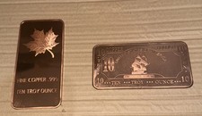 2 X 10 Troy Ounce Pure .999 Copper Bullion Bar CMC Mint