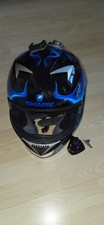Used Shark motorcycle helmet(scratched),color blue,size M.