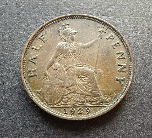 1929 half penny king - -, george