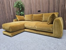 Sofa.com Carmel LHF 3 Seater Chaise Sofa In Nerfetti Cotton Velvet RRP-£3470