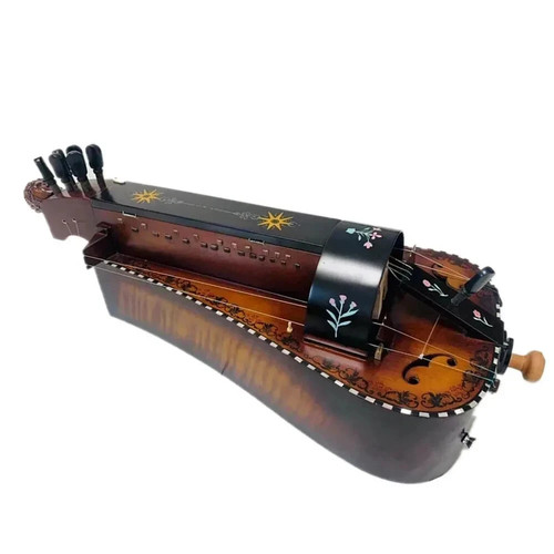 Carved queen face hurdy - queen,