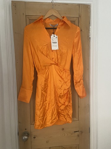Zara orange satin - orange,