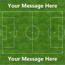 Football Pitch Square Personalised Cake Toppers Edible Icing Wafer Decor Sport