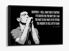IAN CURTIS QUOTE -FLOAT EFFECT CANVAS WALL ART PIC PRINT- BLACK & WHITE
