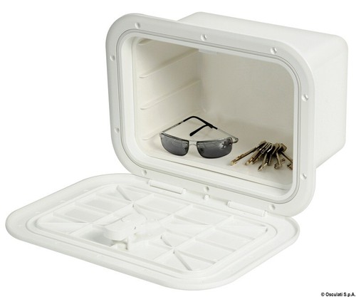 White boat storage locker - white,