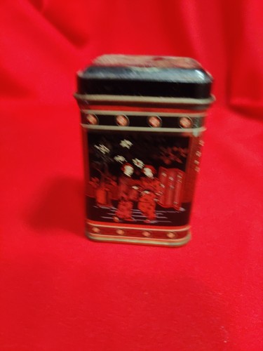 Tea tin vintage 6cm tall - tea,