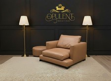 Camerich Leather Lazytime Armchair and Footstool