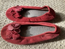 Cute Child’s Spanish Soft Shoes Red Suede Size 12 child Made In Spain