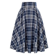 Widely Applicable Skirt Women Skirt Women Tartan Check Plaid A Line Skirt