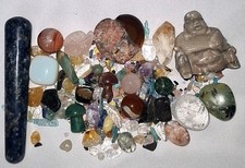 large Crystal Bundle JobLot Towers Spheres massage wand busdah carving heart...