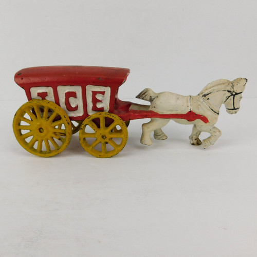 Vintage cast iron horse - cast,