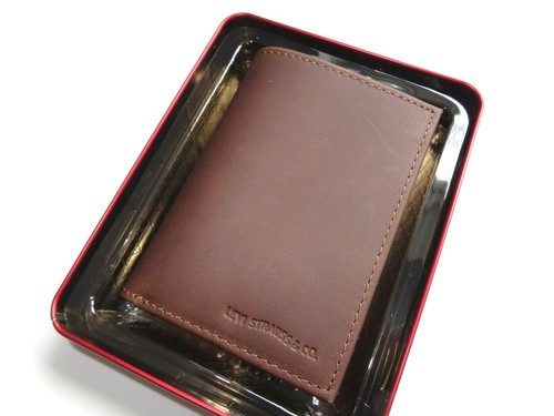 Levi brown leather billfold - levi's,