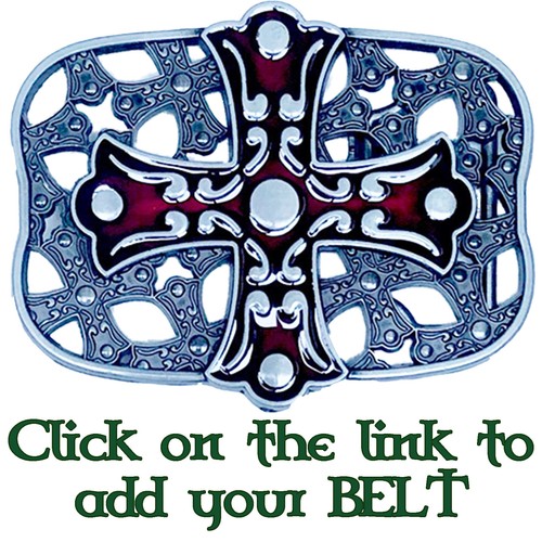 Gothic cross belt buckle metal - buckle,