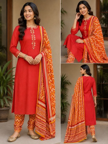 Three piece ethnic suit women - piece,