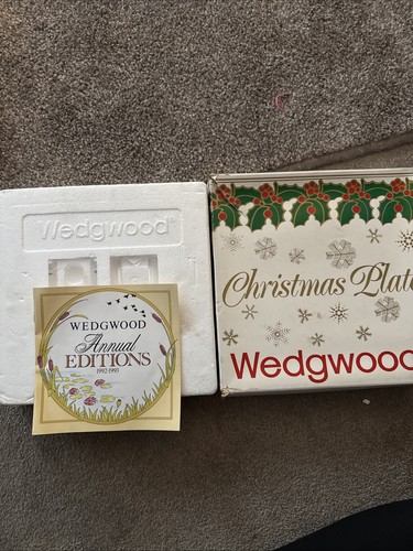 1992 wedgwood christmas plate - christmas,