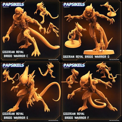 Alien brood warriors - warriors, miniature