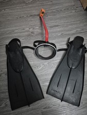 Vintage Nemrod  Scuba Mask Snorkeling Diving Swimming Glass & Flippers