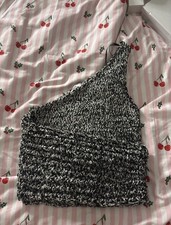 Zara Knit One Shoulder Top Xs