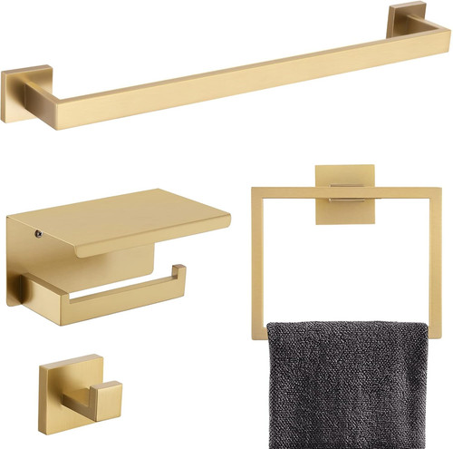 Brushed gold bathroom towel - brushed,