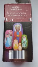 Festive Wooden Russian Dolls -