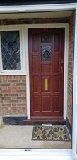 Solid Wood Heavy Front Door - Hardwood with Window Classic Original