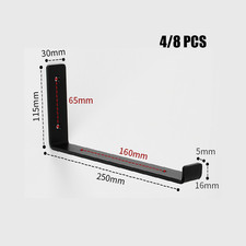 4/8x Shelf Brackets 20/25/30CM