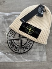 Stone Island Men's White Beanie Hat One Size New with Tags