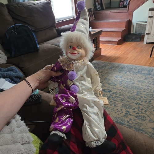 Vintage purple clown jester - purple,