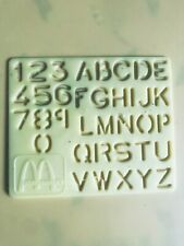 Small tiny numbers letter alphabet plastic stencil. Letter size 1cm.