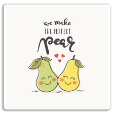 2 x 10cm Cute Pear Couple Vinyl Stickers - Love Fruit Fun Sticker Laptop #17598