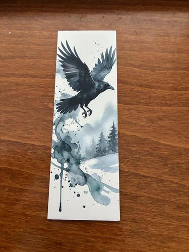 Raven crow themed - crow, bookmark